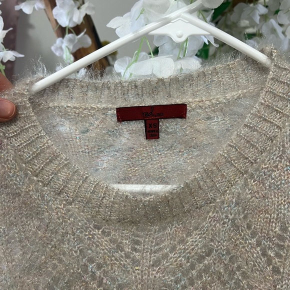 BKE Rainbow Shimmer Pointelle Sweater - Picture 6 of 9